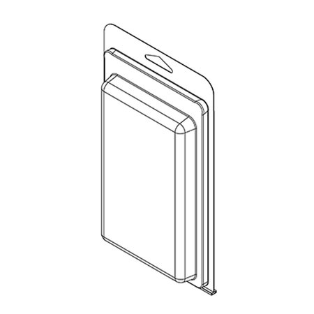 VISIPAK Thermoform-CLAMSHELL-#411-8.250-4.938-6.094-3.625-0.625-0.015-CLEAR, 300PK 411TF